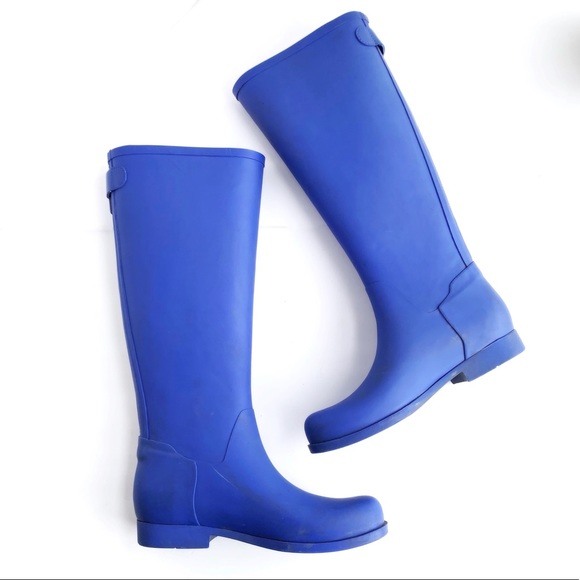 J. Crew Shoes - J. Crew | Weatherby Blue Tall Rainboots Size 6